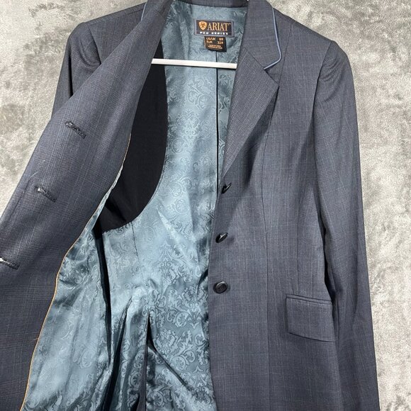 Ariat Pro Series Blazer Womens 8R Gray 100% Wool Equestrian Show Coat Jacket - Picture 10 of 14